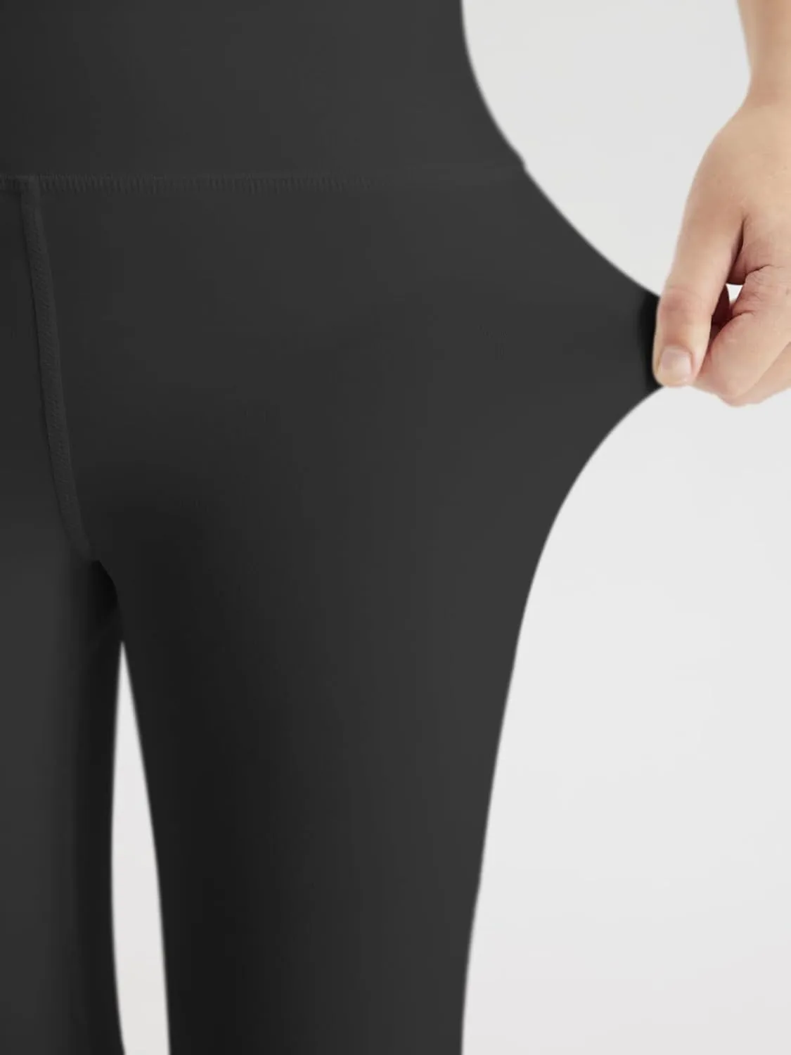 Girls Flared Pants Scallop Waist Yoga Pants Workout Running Leggings