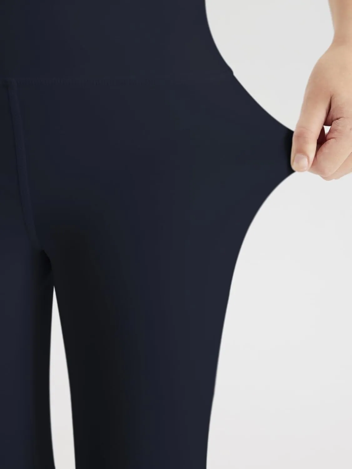 Girls Flared Pants Scallop Waist Yoga Pants Workout Running Leggings