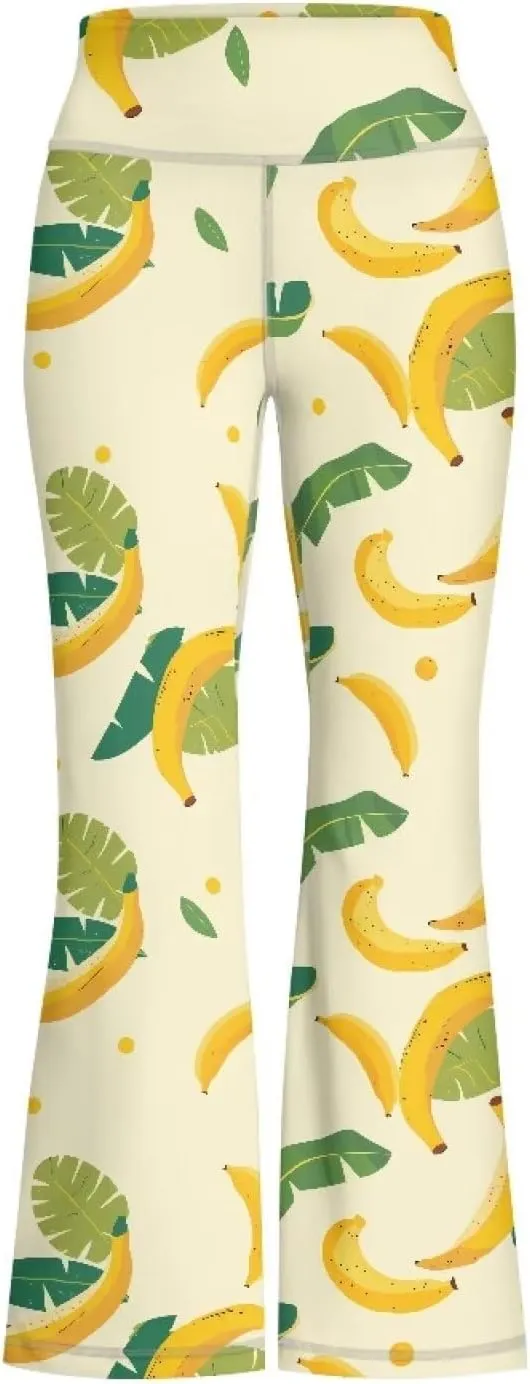 Girls Leggings Floral Print High-Waisted Flared Pants 5-14 Years