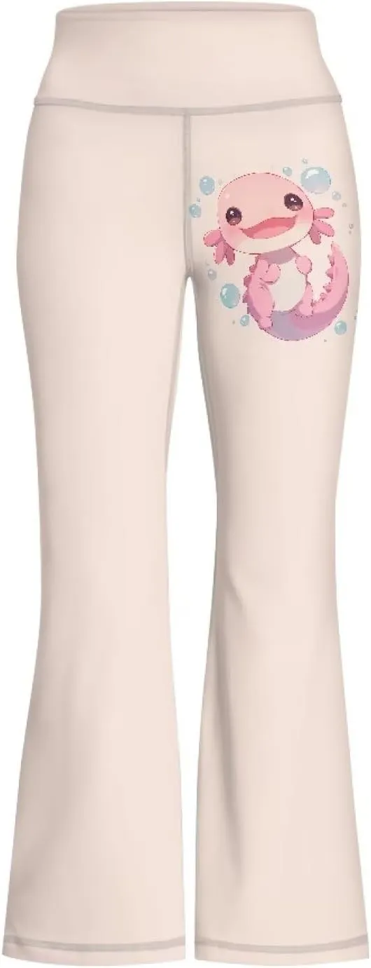Girls Leggings Floral Print High-Waisted Flared Pants 5-14 Years