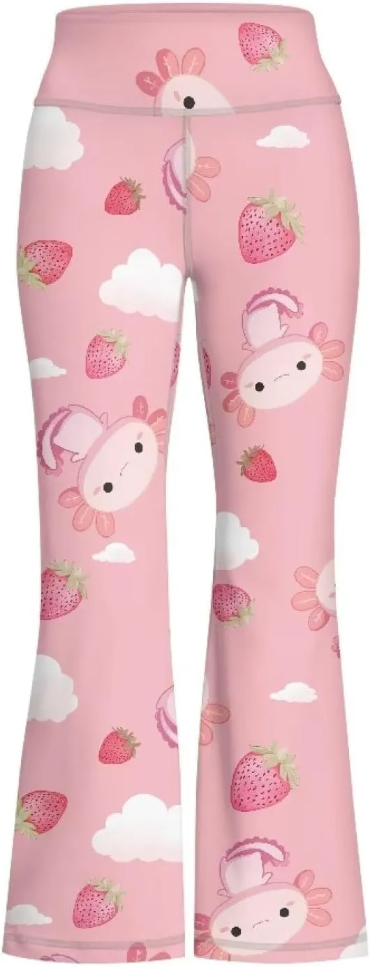 Girls Leggings Floral Print High-Waisted Flared Pants 5-14 Years