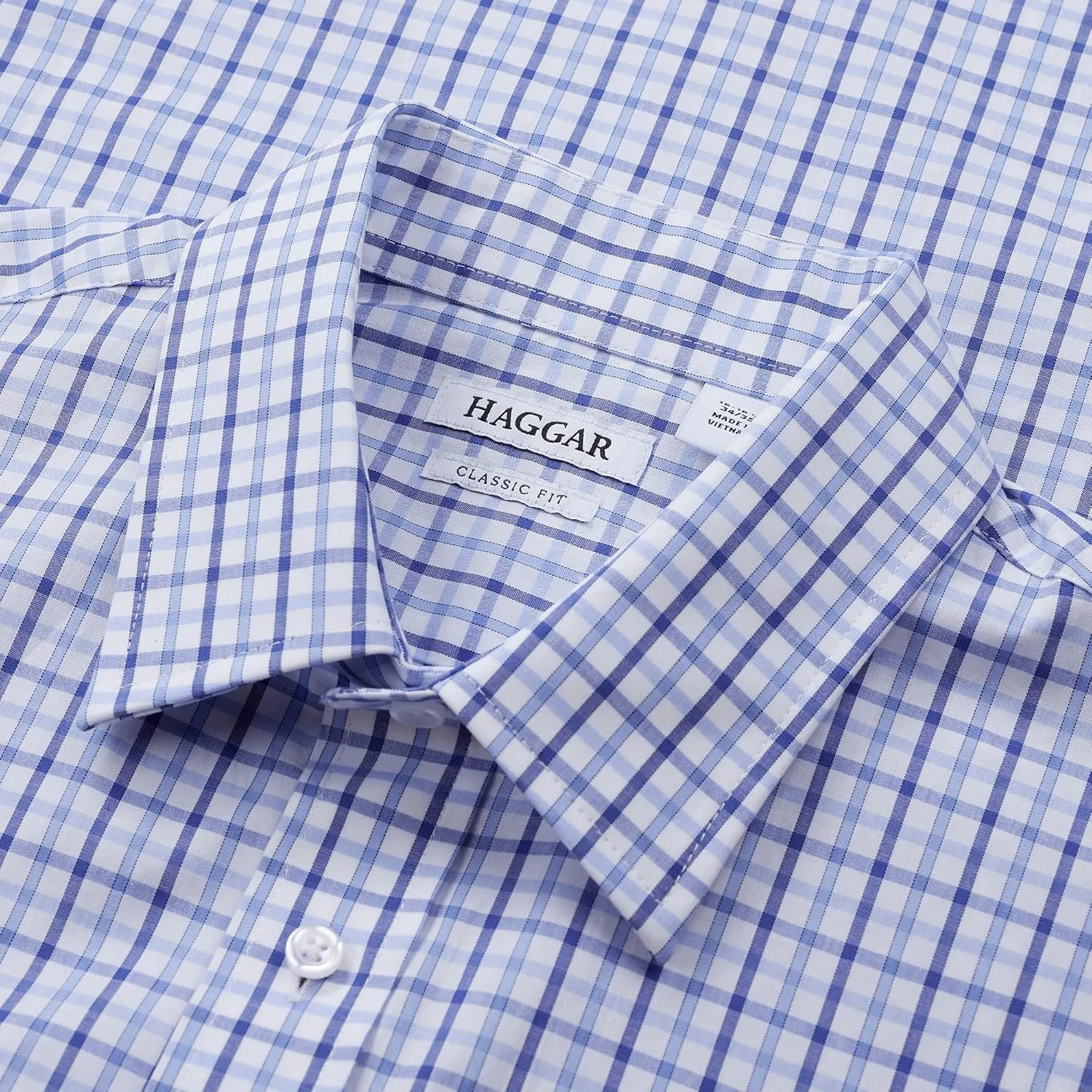 Haggar Men's Premium Comfort Classic Fit Wrinkle Resistant Dress Shirt