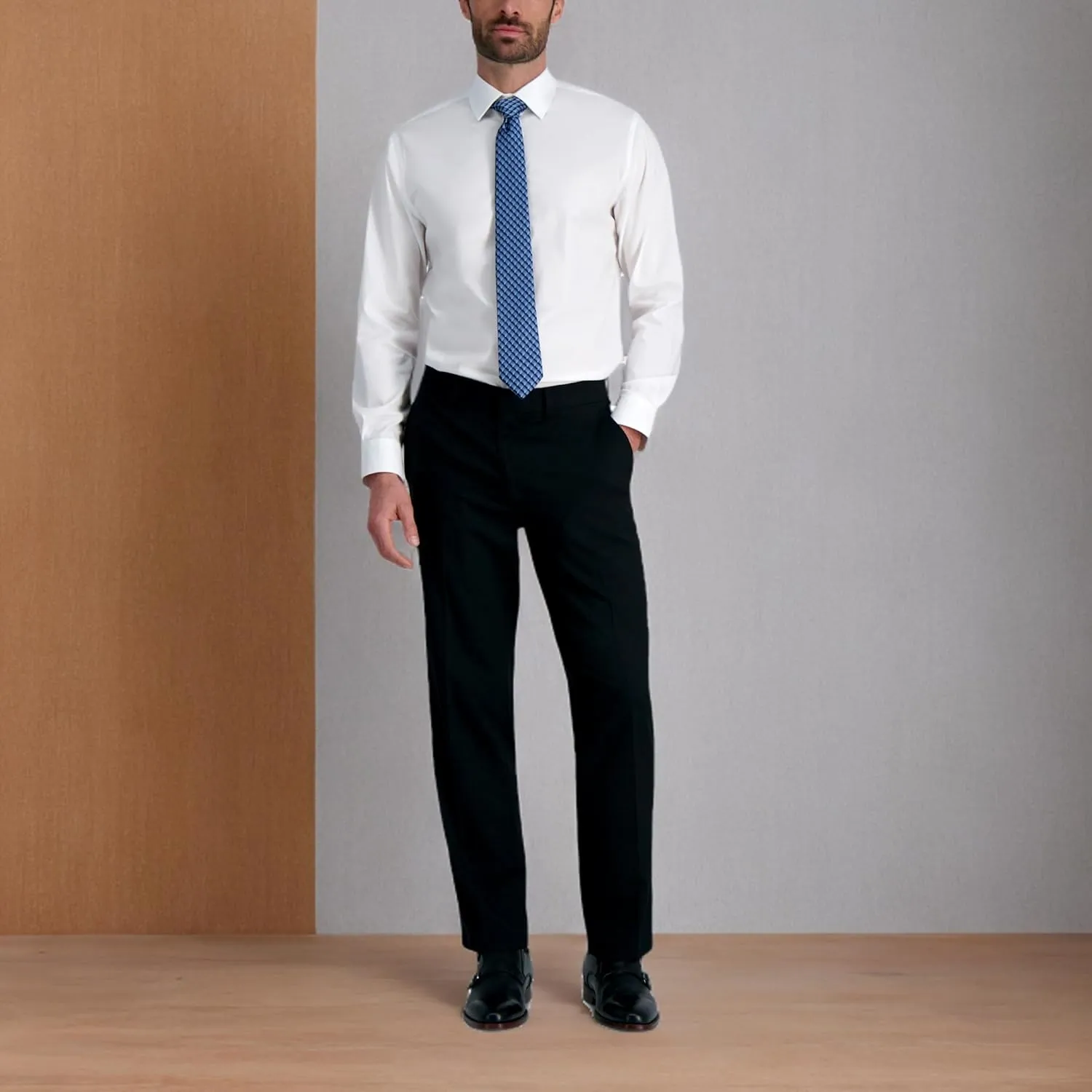 Haggar Men's Premium Comfort Classic Fit Wrinkle Resistant Dress Shirt