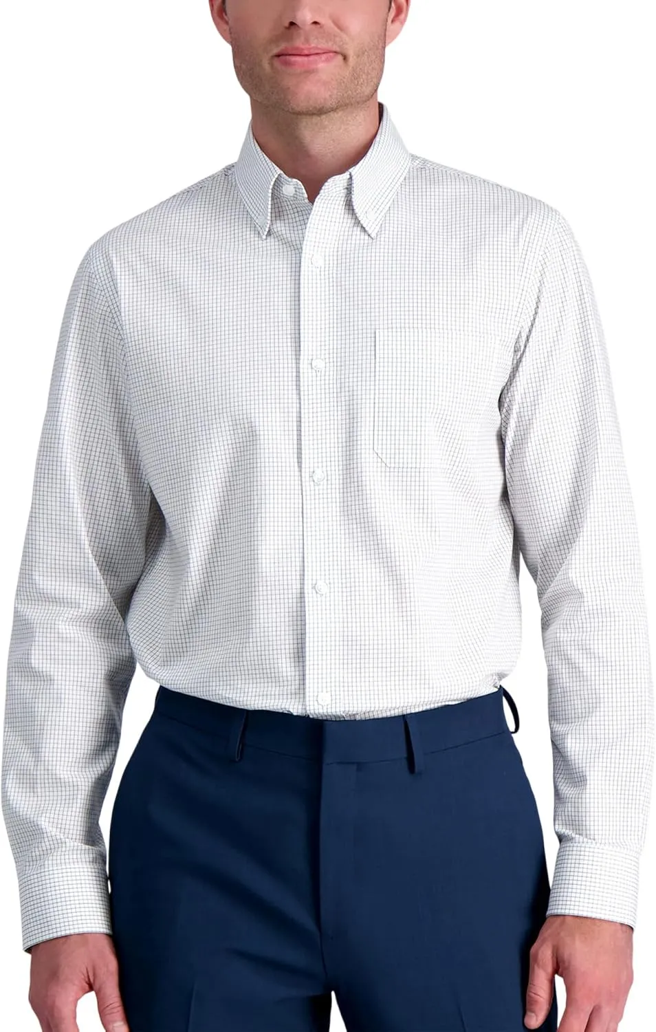 Haggar Men's Premium Comfort Classic Fit Wrinkle Resistant Dress Shirt