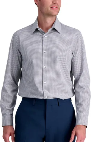 Haggar Men's Smart Wash Classic Fit Comfort Stretch Dress Shirt-Big Or Tall Sizes
