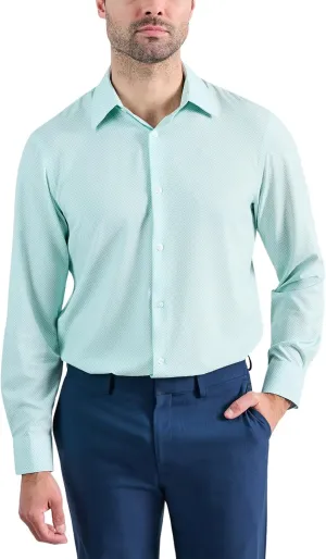 Haggar Men's Smart Wash Classic Fit Comfort Stretch Dress Shirt-Big Or Tall Sizes