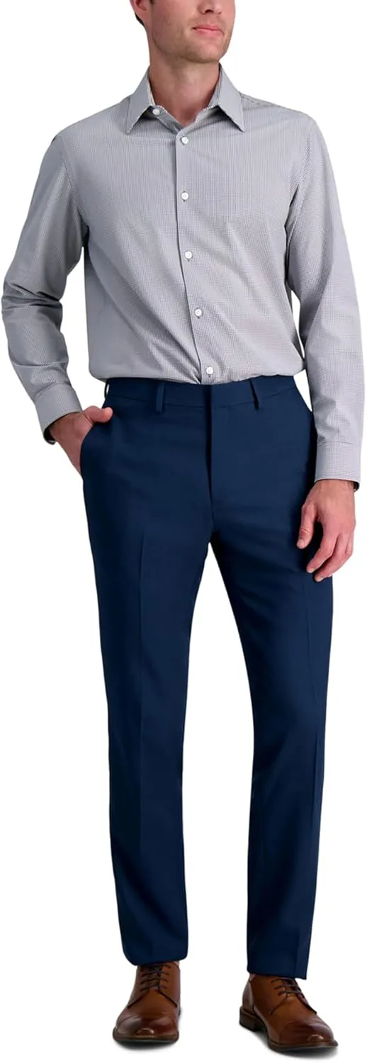 Haggar Men's Smart Wash Classic Fit Comfort Stretch Dress Shirt-Big Or Tall Sizes