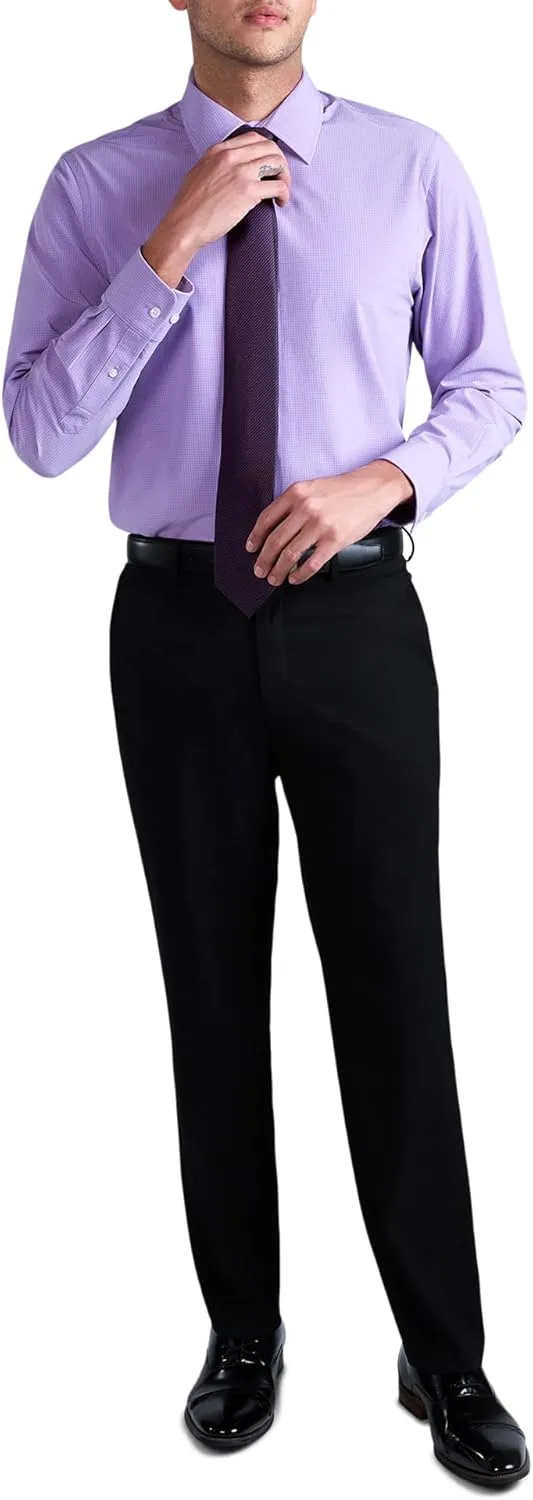 Haggar Men's Smart Wash Classic Fit Comfort Stretch Dress Shirt-Big Or Tall Sizes