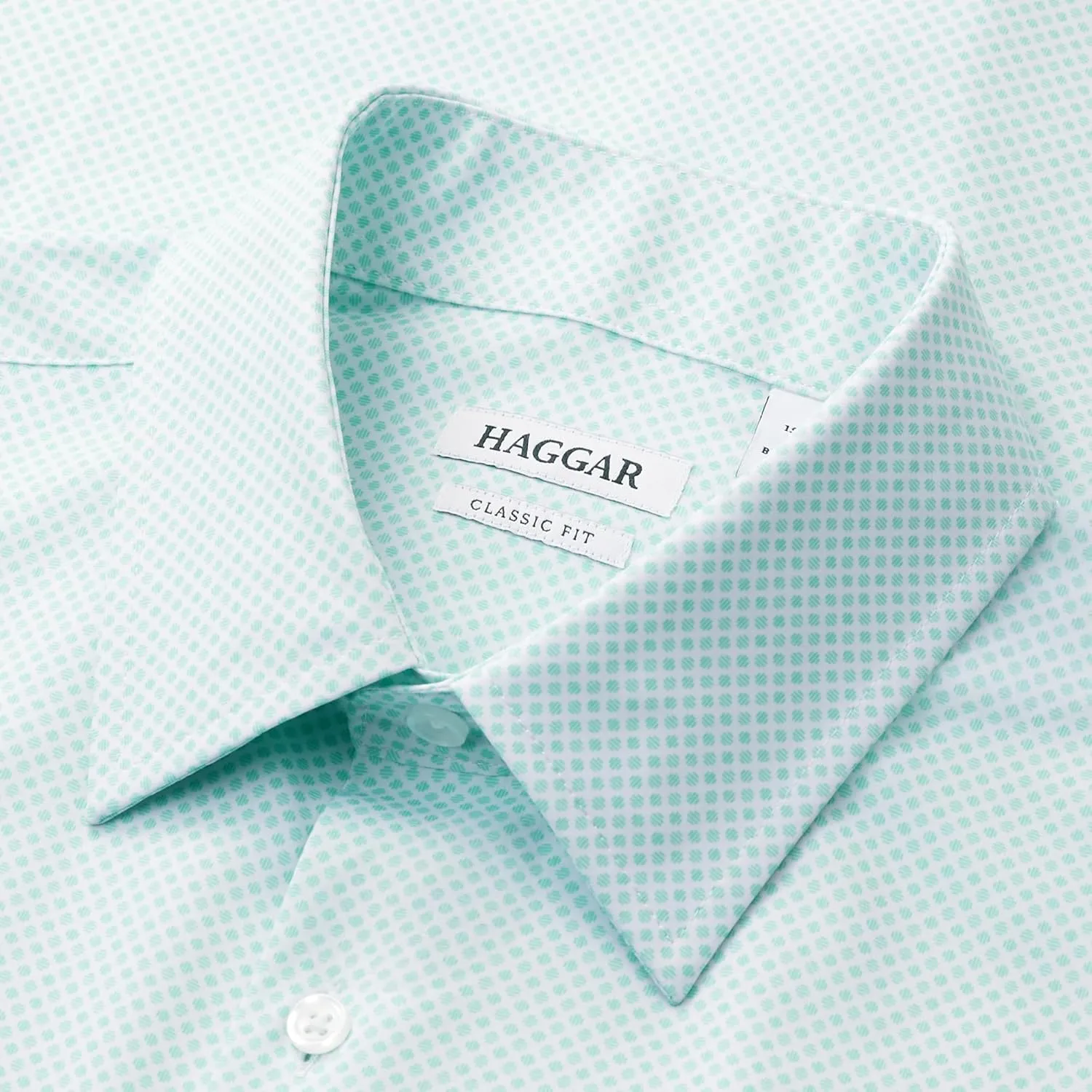 Haggar Men's Smart Wash Classic Fit Comfort Stretch Dress Shirt-Big Or Tall Sizes