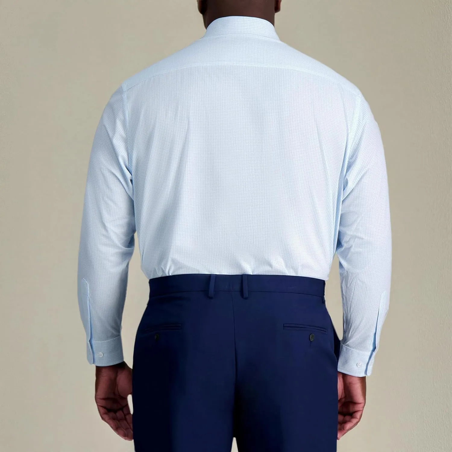 Haggar Men's Smart Wash Classic Fit Comfort Stretch Dress Shirt-Big Or Tall Sizes