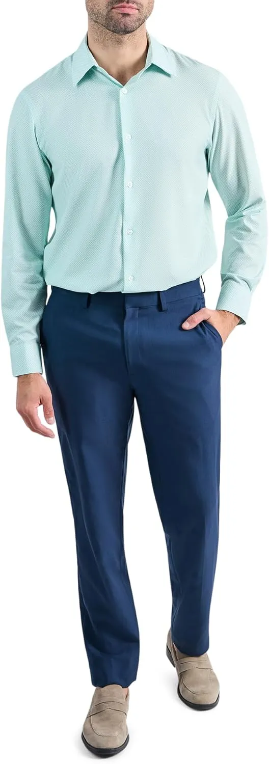Haggar Men's Smart Wash Classic Fit Comfort Stretch Dress Shirt-Big Or Tall Sizes