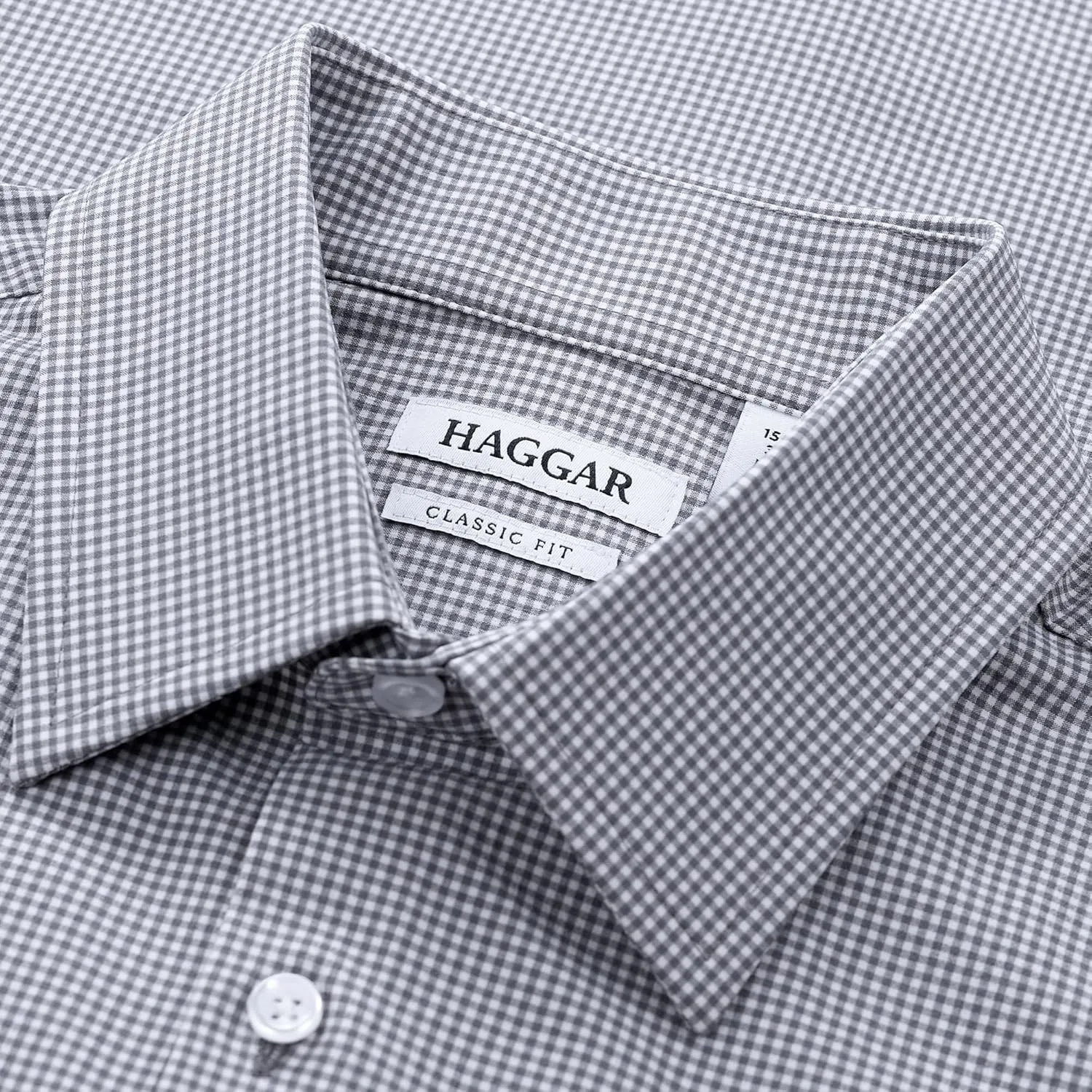 Haggar Men's Smart Wash Classic Fit Comfort Stretch Dress Shirt-Big Or Tall Sizes