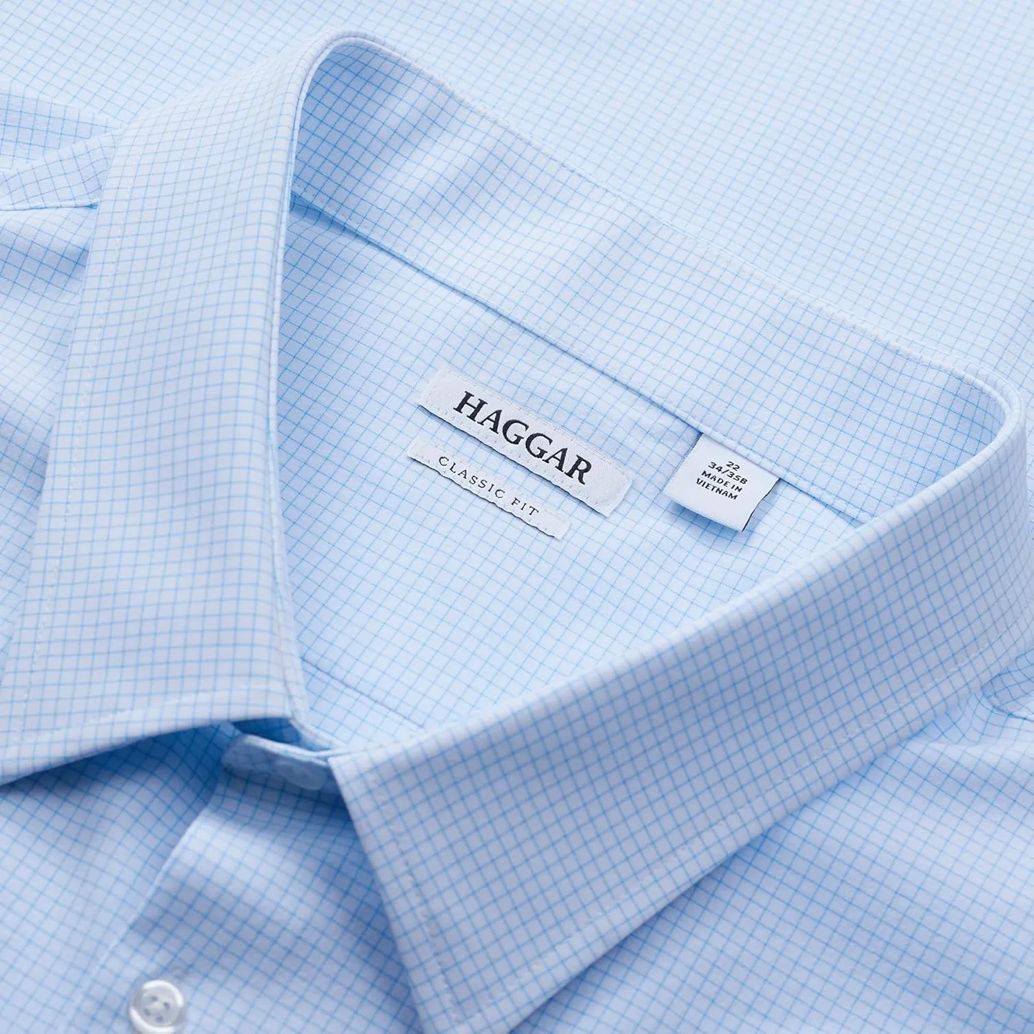 Haggar Men's Smart Wash Classic Fit Comfort Stretch Dress Shirt-Big Or Tall Sizes