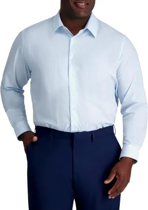 Haggar Men's Smart Wash Classic Fit Comfort Stretch Dress Shirt-Big Or Tall Sizes