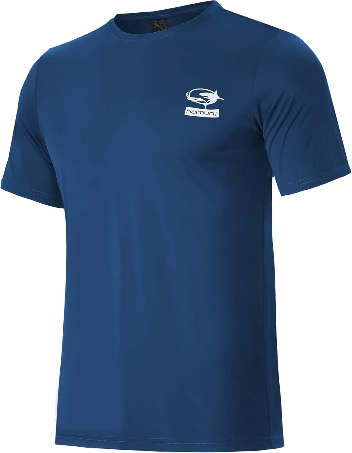 Haimont Men's UPF 50  Sun Protection Fishing Shirts Short Sleeve Quick Dry Swim T-Shirt UV Workout Athletic Tee Shirt