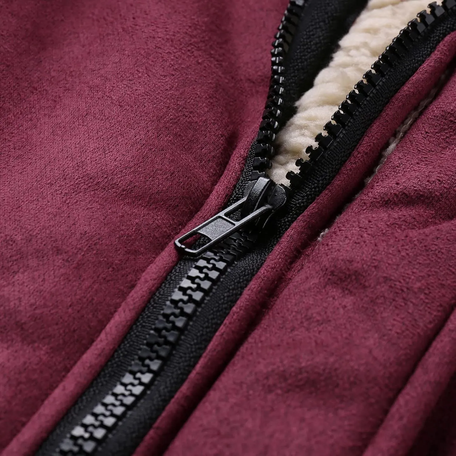 Heating Clothes Outdoor Winter Jacket Mens Vintage Print Jackets Sherpa Lined Warm Hiking Fishing Travel Coats
