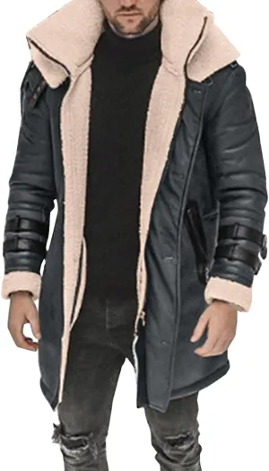 Heating Clothes Outdoor Winter Jacket Mens Vintage Print Jackets Sherpa Lined Warm Hiking Fishing Travel Coats