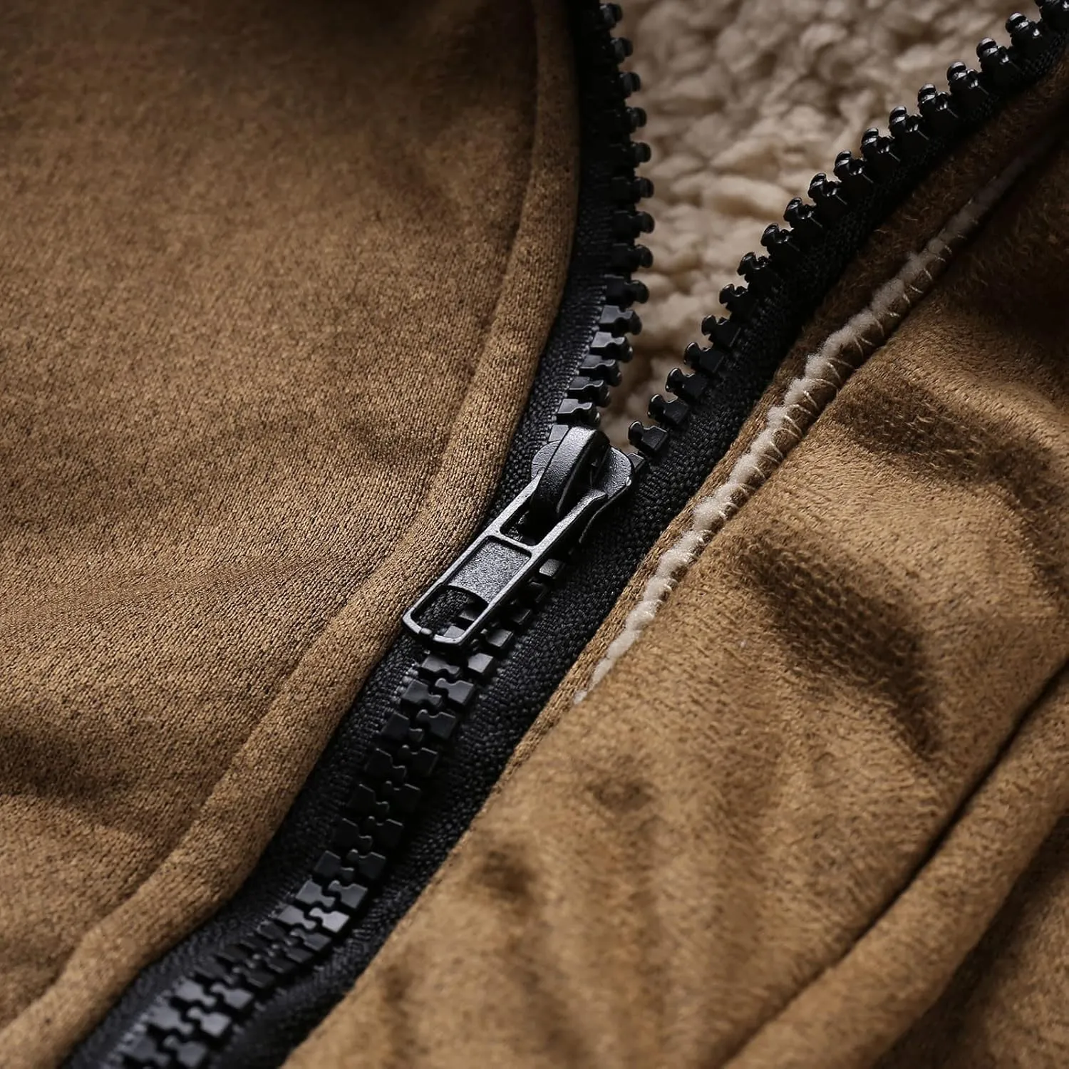 Heating Clothes Outdoor Winter Jacket Mens Vintage Print Jackets Sherpa Lined Warm Hiking Fishing Travel Coats