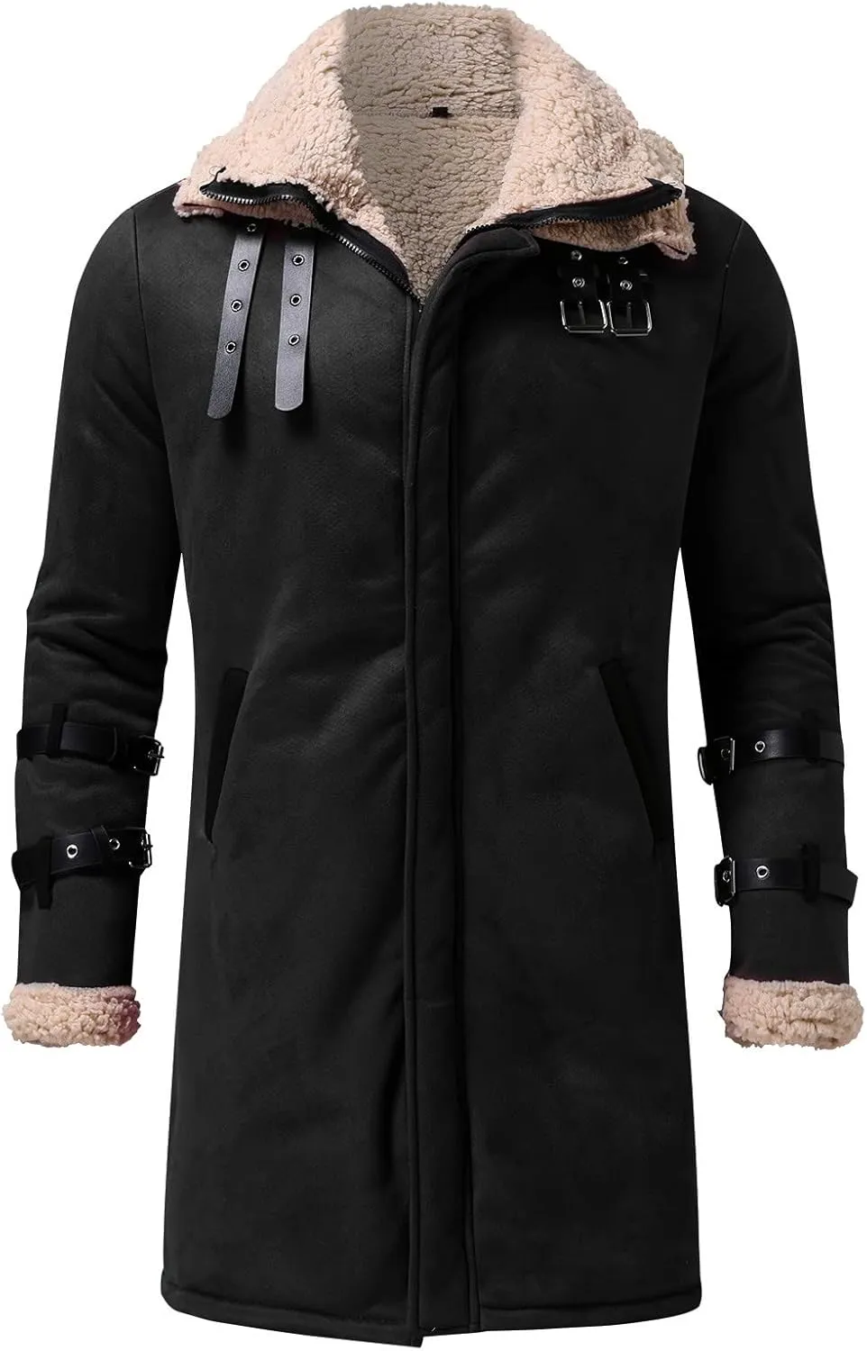 Heating Clothes Outdoor Winter Jacket Mens Vintage Print Jackets Sherpa Lined Warm Hiking Fishing Travel Coats