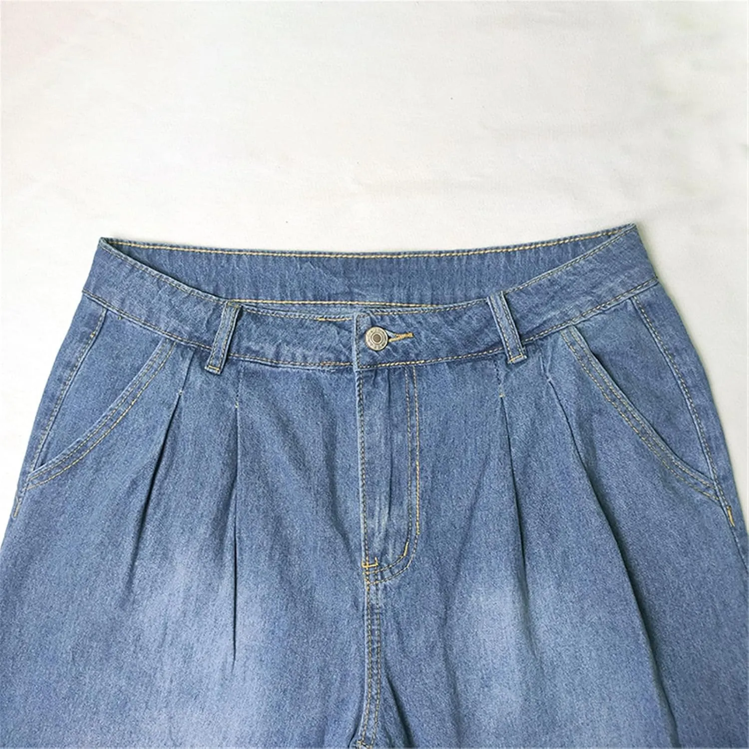 High Waist Women Jeans Autumn Retro Flared Pants Loose Casual Wide Leg Pants