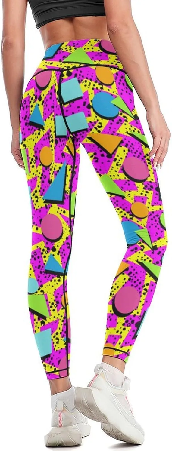 High Waisted Yoga Pants for Women Tummy Control 4 Way Stretch Running Workout Leggings Athletic Yoga Pants