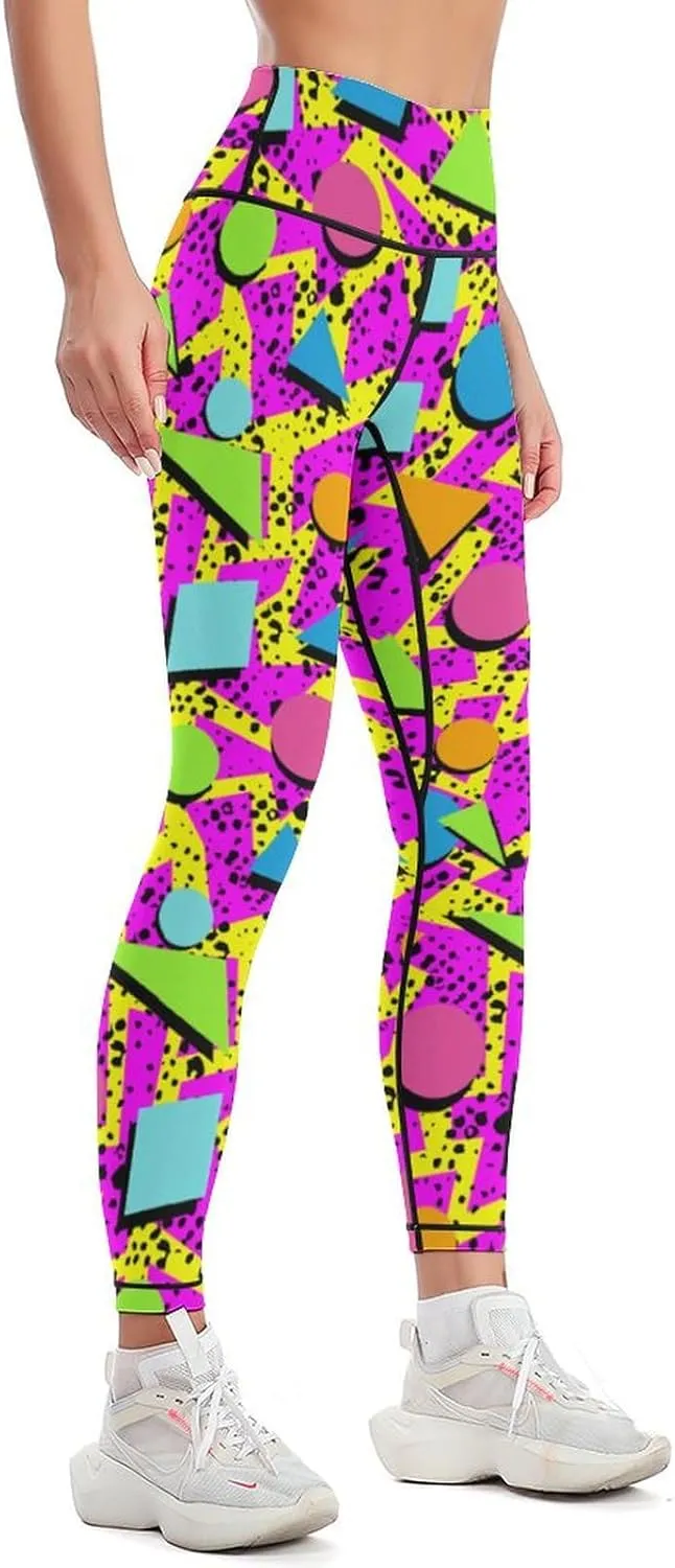 High Waisted Yoga Pants for Women Tummy Control 4 Way Stretch Running Workout Leggings Athletic Yoga Pants