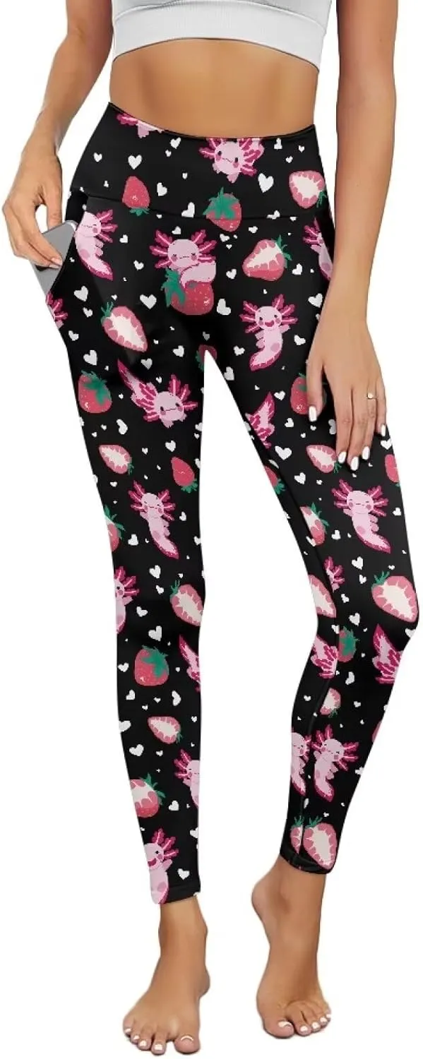 High Waisted Yoga Pants for Women with Pockets Stretch Soft Running Workout Leggings Athletic Yoga Pants