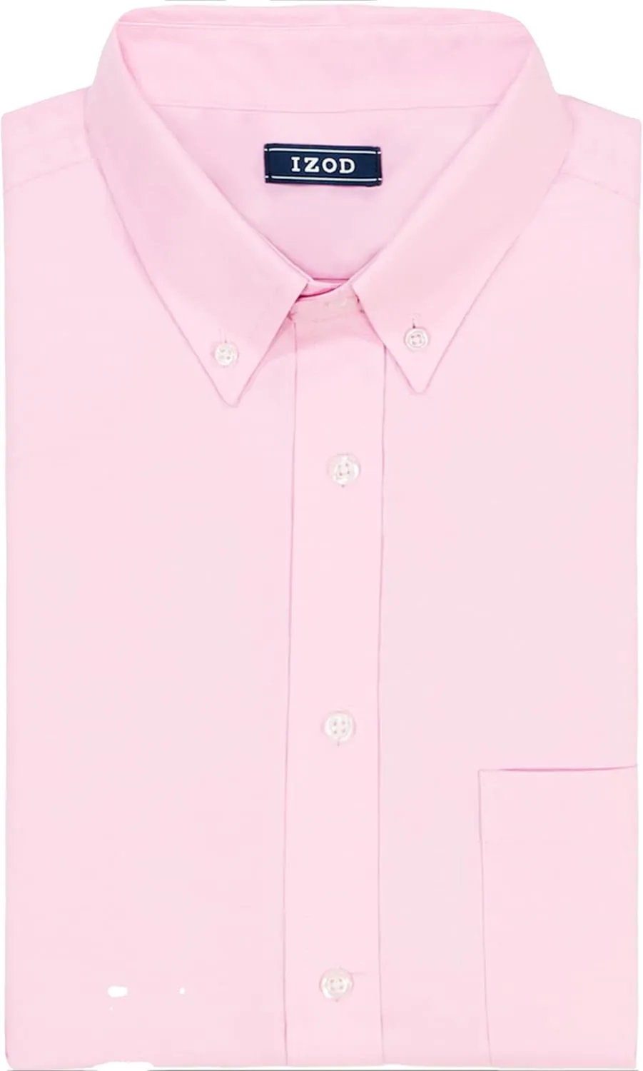 IZOD Men's Dress Shirt Classic Fit Pinpoint Oxford Long Sleeve All Over Stretch Button Down Collar