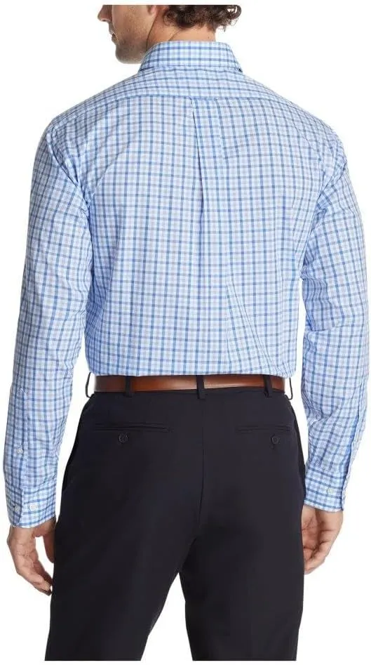 IZOD Men's Dress Shirt Regular Fit Stretch Check