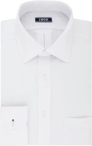 IZOD Men's Dress Shirt Regular Fit Stretch Solid Spread Collar
