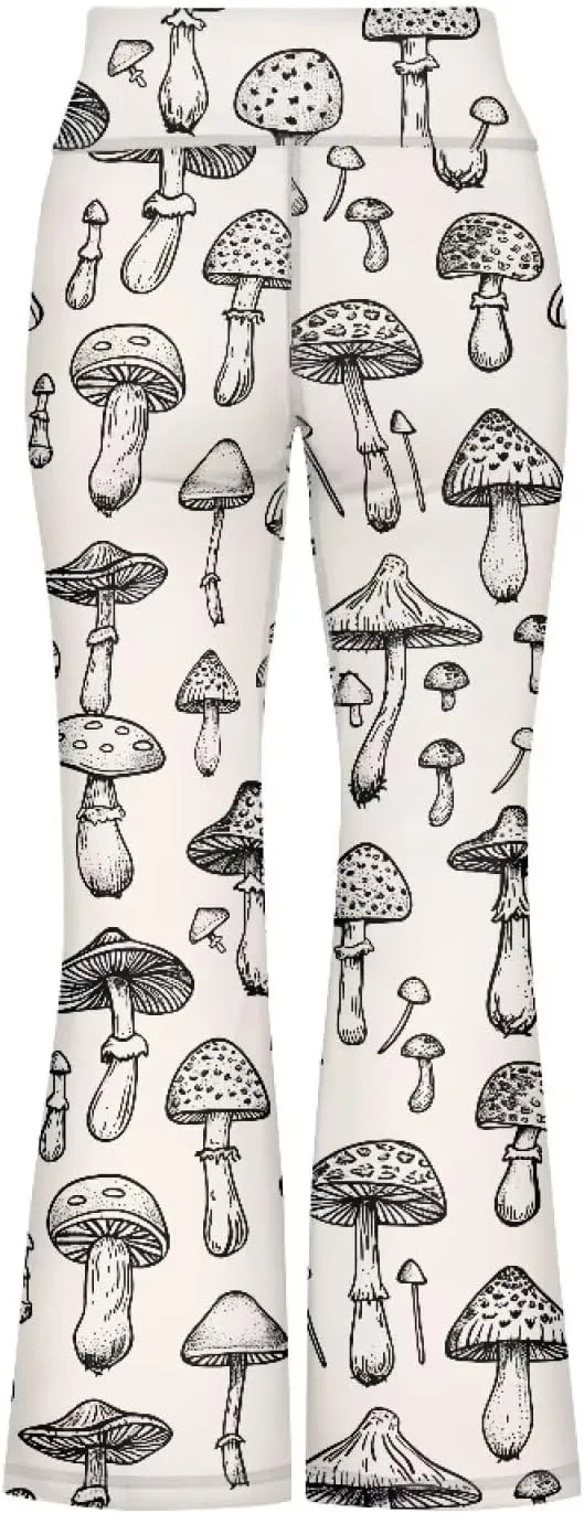 Kids Bell Bottom Pants High Waisted Dance Yoga Flared Leggings