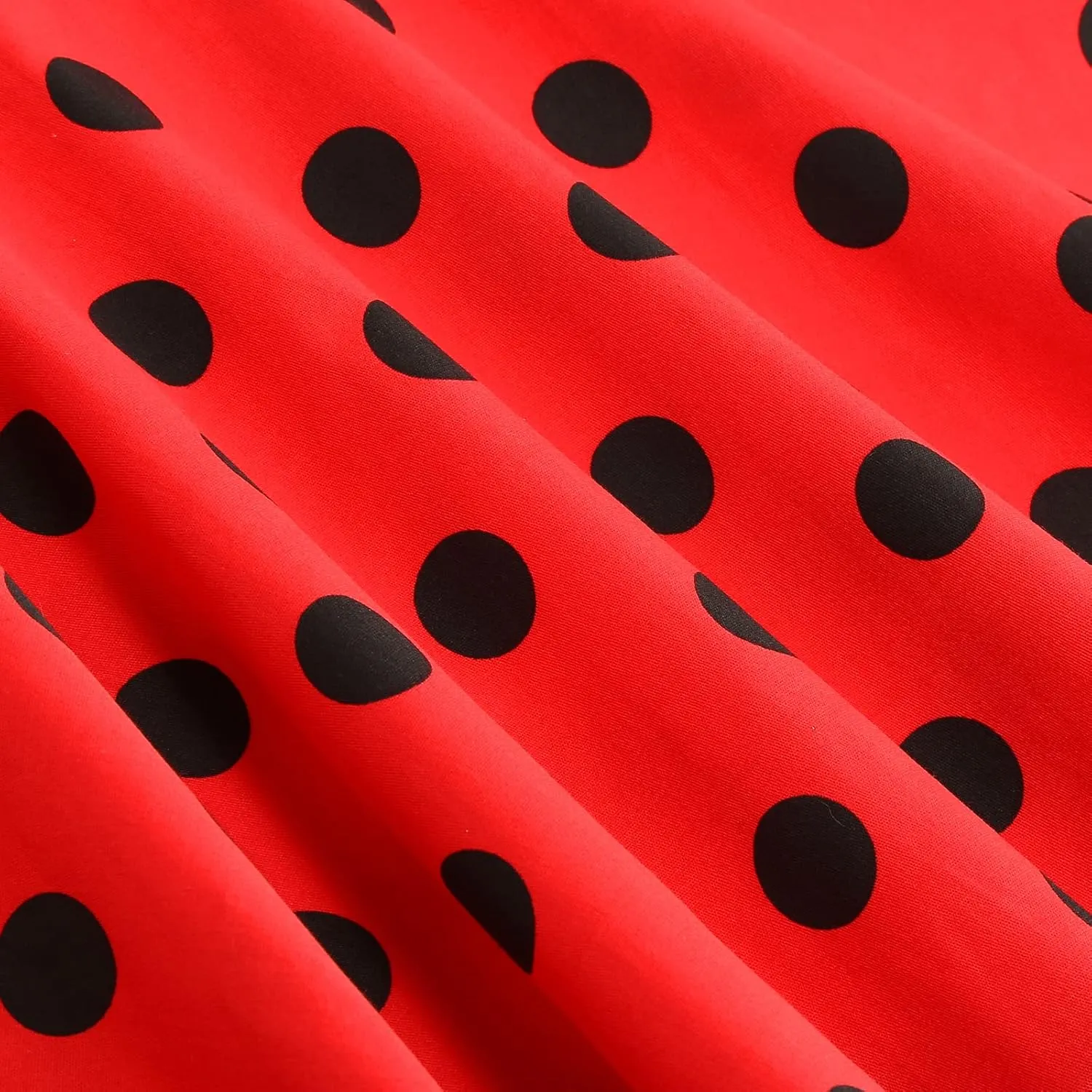 Kids Girls 50s Audrey Vintage Polka Dot Swing Party Rockabilly Dress Retro Peter Pan Doll Collar Wedding Casual Skater Dress