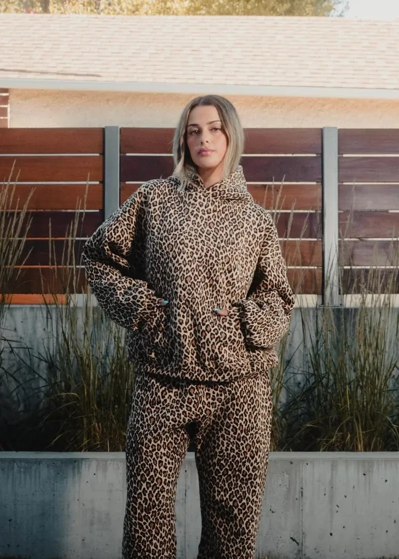 Leopard Print Hoodies for Women Oversized Camo Hoodie Cheetah Hoodie Pullover Tops Y2k Graphic Hoodie with Pocket