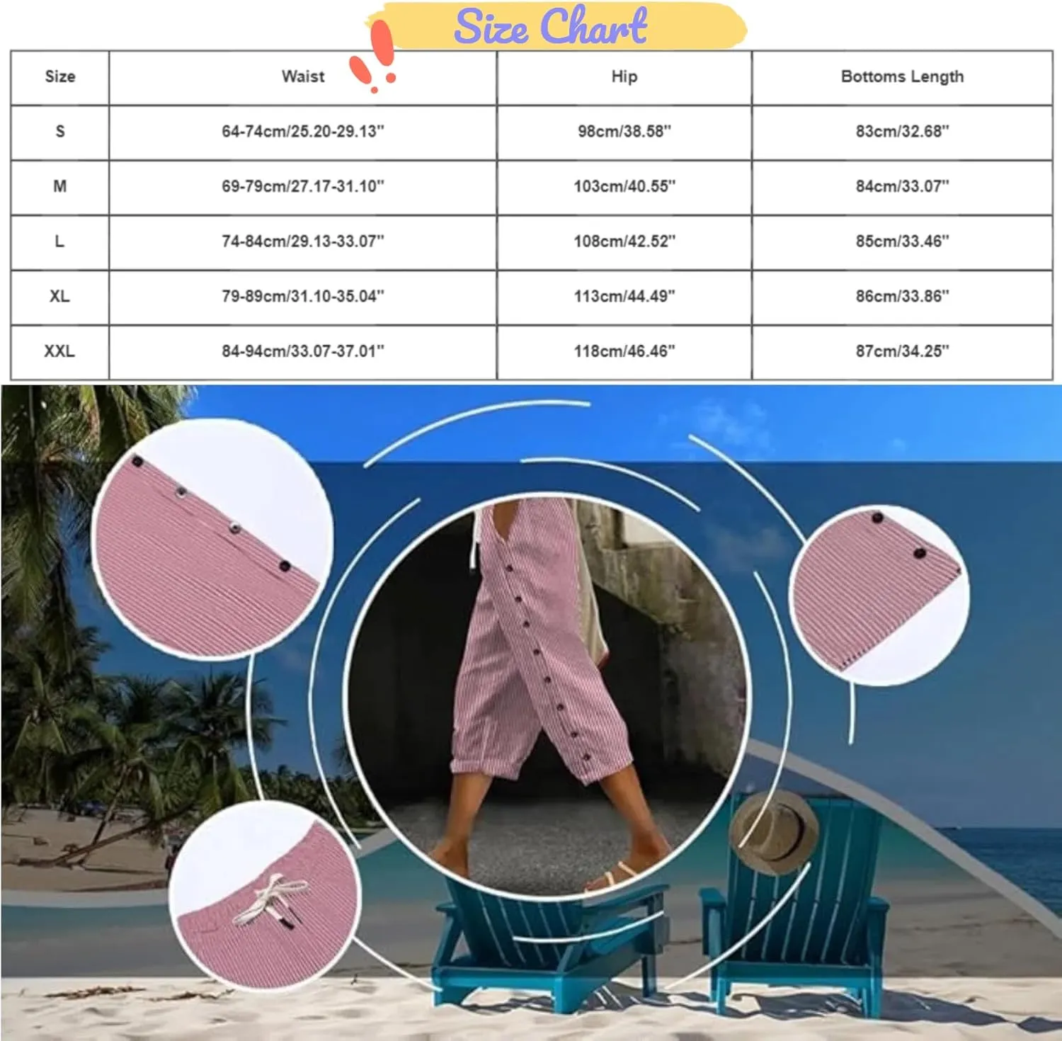 Linen Pants Women 2025 Striped Capri Pant Lightweight Spring Summer Fashion Clothes Ladies Pinstripe Cropped Trousers