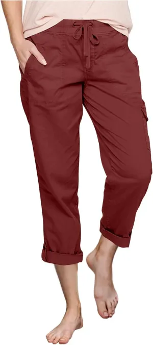 Long Straight Chino Pants for Women Plus Size Elastic Waist Summer Casual Baggy Slacks Work Office Business Trousers
