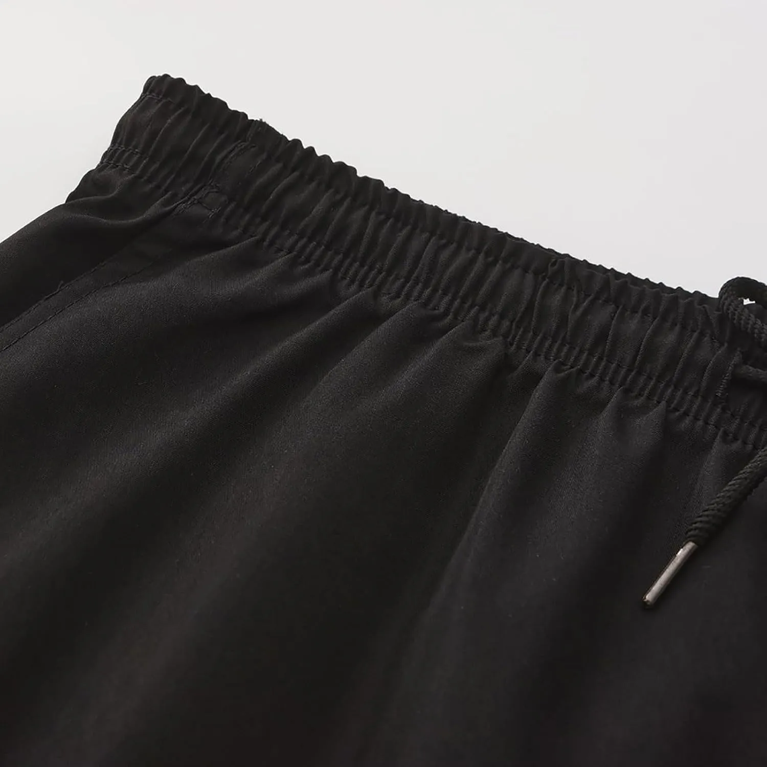 Men Cargo Shorts Relaxed Fit Stretch Straight Leg Athletic Shorts Drawstring Casual Elastic Waist Beach Hiking Camping Pants