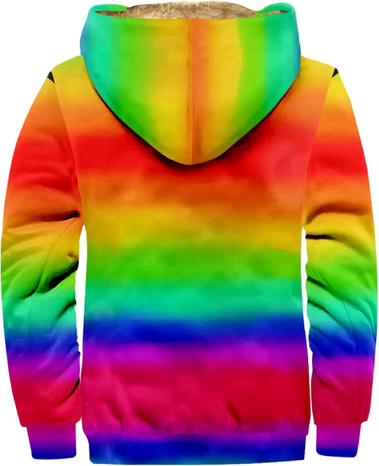 Men Coats Winter Sherpa Fleece Lined Long Sleeve Jackets Vintage Print Zipper Coats Comfy Dressy Hoodies