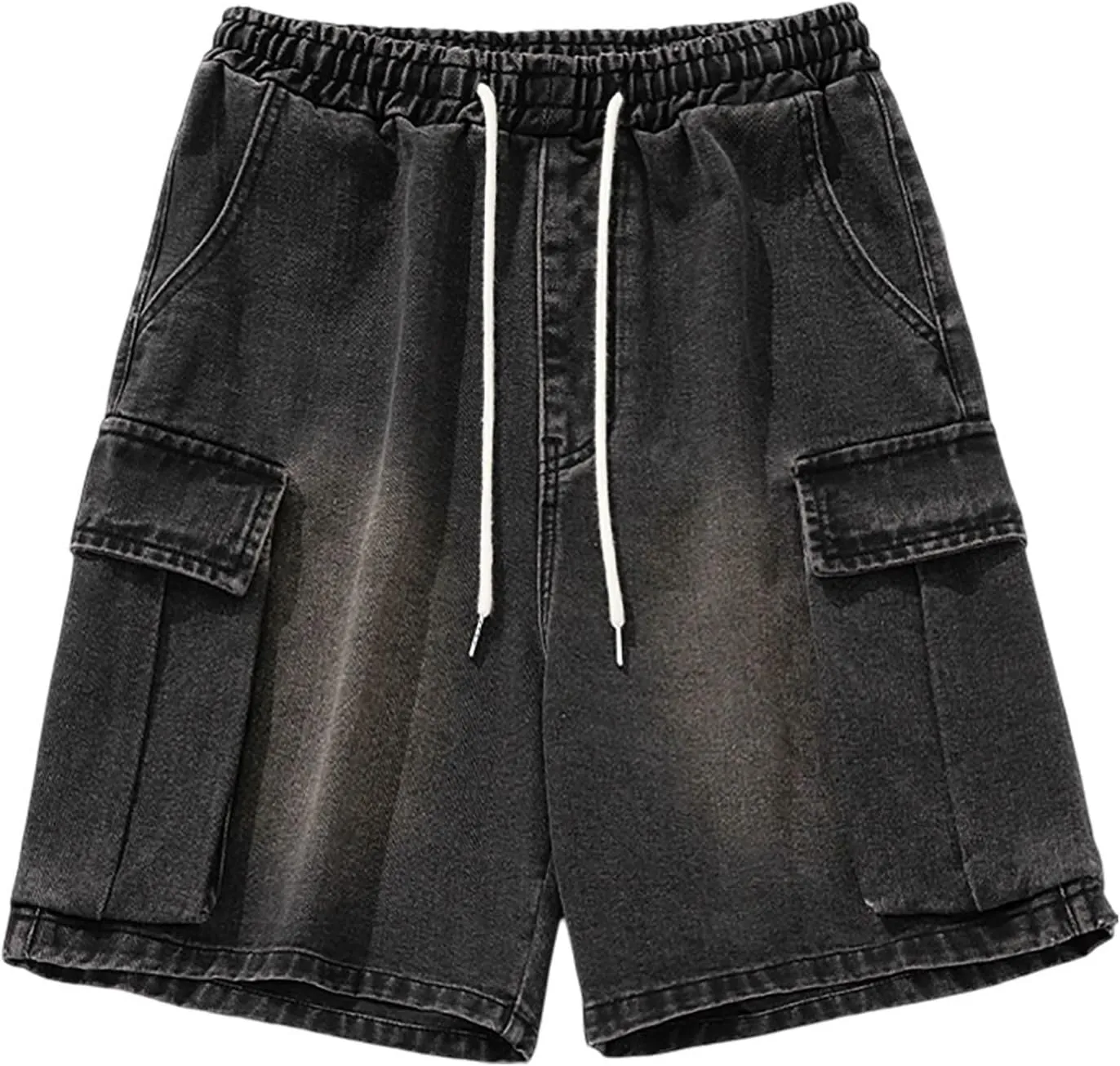 Men's Baggy Jean Shorts Loose Fit Mid Denim Shorts Summer Casual Hip Hop 2025 Trendy Streetwear