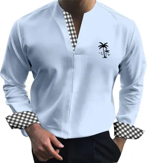 Men's Button Down Shirt 2024 Casual Men's One Third Cardigan Long Sleeved Shirt Slim Fit Shirt Casual Home Shirt