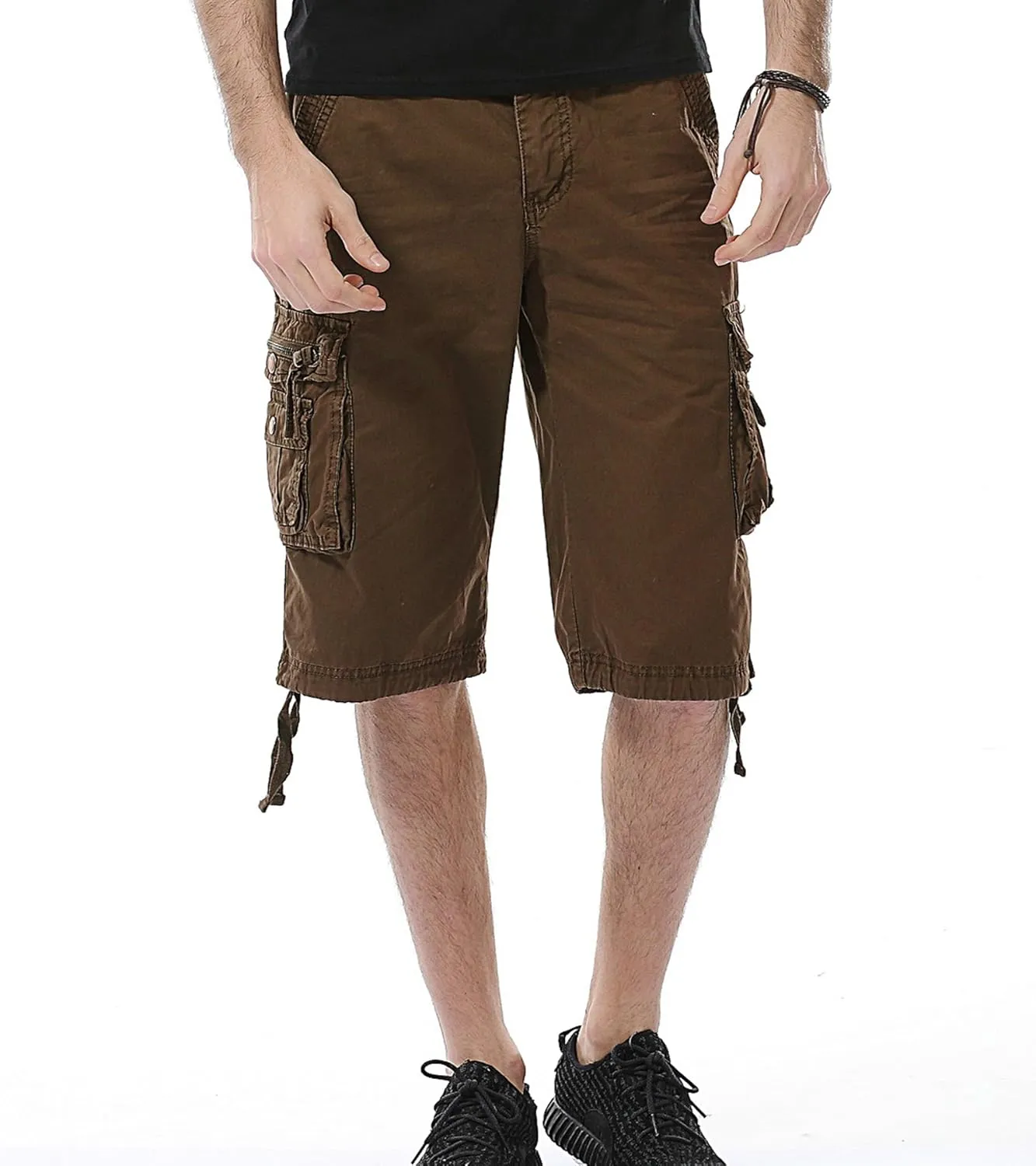 Men's Camo Cargo Shorts Relaxed Fit Multi-Pocket Outdoor Camouflage Cargo Shorts Cotton