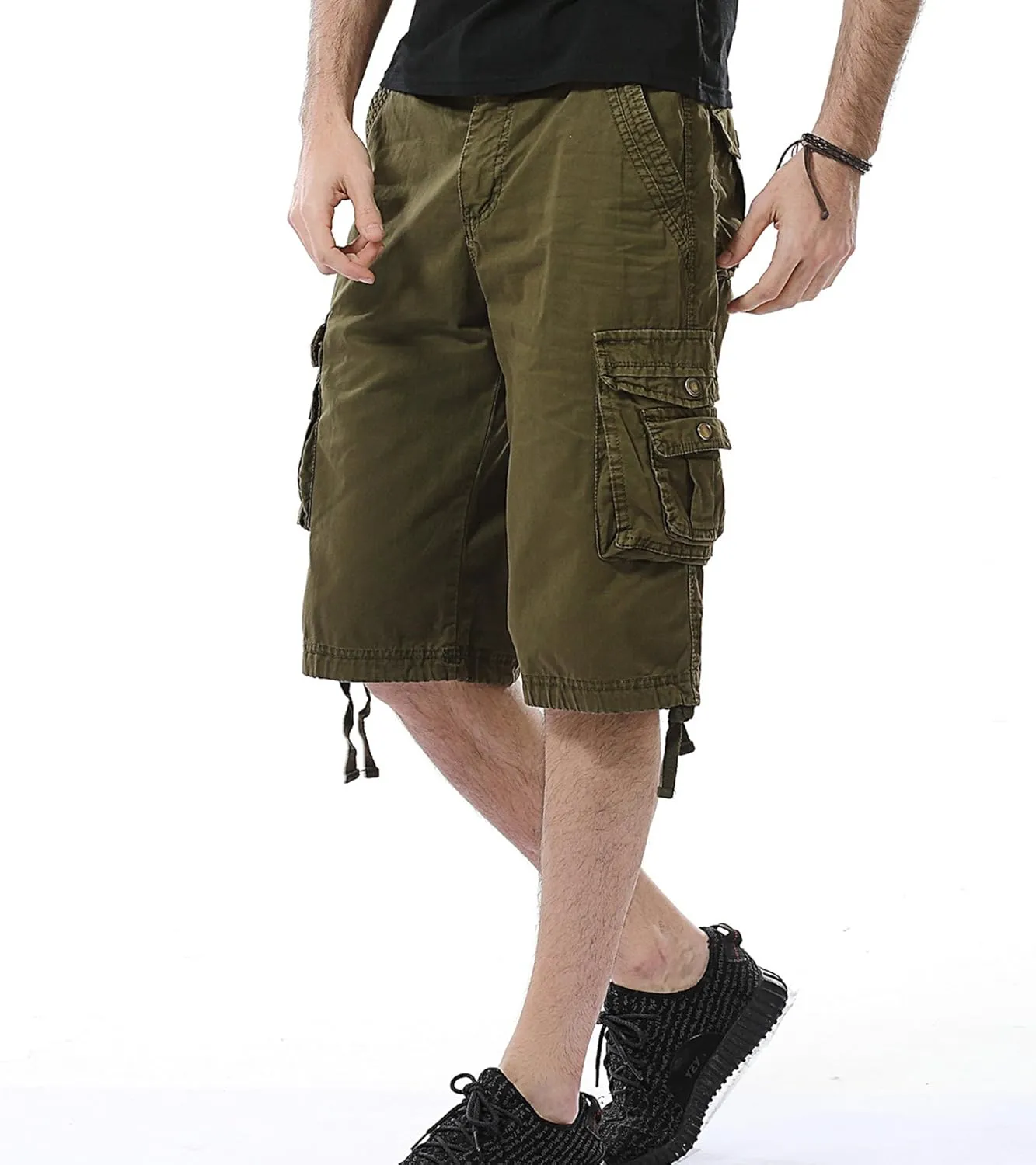 Men's Camo Cargo Shorts Relaxed Fit Multi-Pocket Outdoor Camouflage Cargo Shorts Cotton