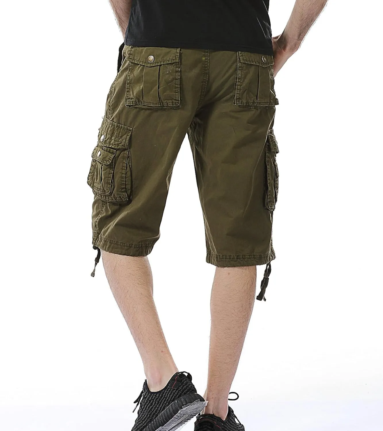 Men's Camo Cargo Shorts Relaxed Fit Multi-Pocket Outdoor Camouflage Cargo Shorts Cotton