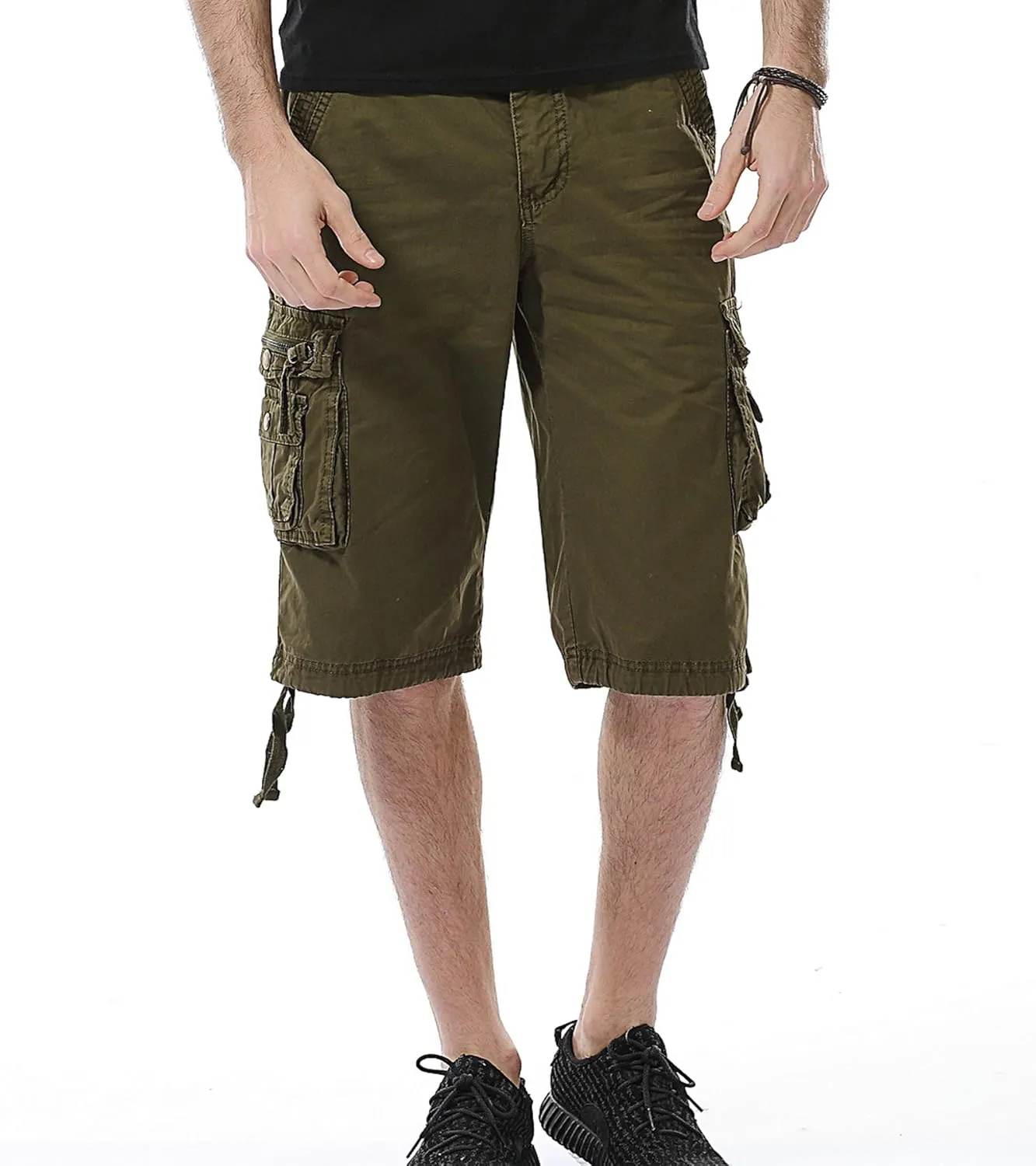 Men's Camo Cargo Shorts Relaxed Fit Multi-Pocket Outdoor Camouflage Cargo Shorts Cotton