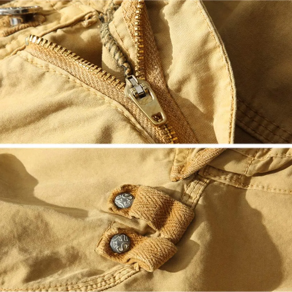 Men's Cargo Shorts 3/4 Loose fit, Cotton Cargo Shorts Below The Knee