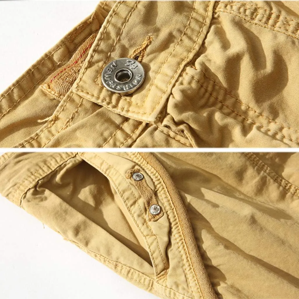 Men's Cargo Shorts 3/4 Loose fit, Cotton Cargo Shorts Below The Knee