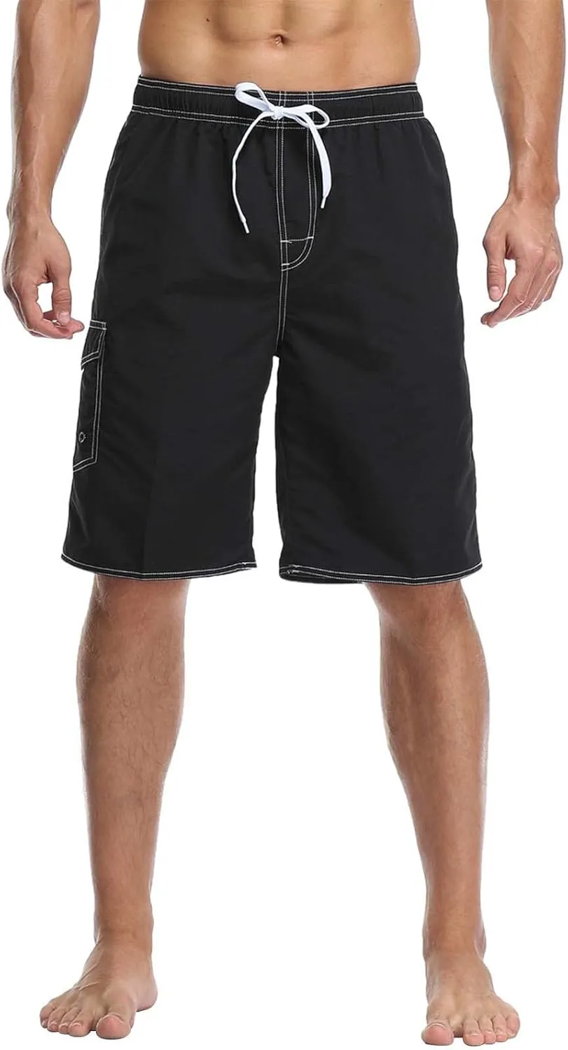 Mens Cargo Shorts Athletic Workout Gym Jogger Shorts Casual Drawstring Elastic Waist Capri Pants with Multi Pocket