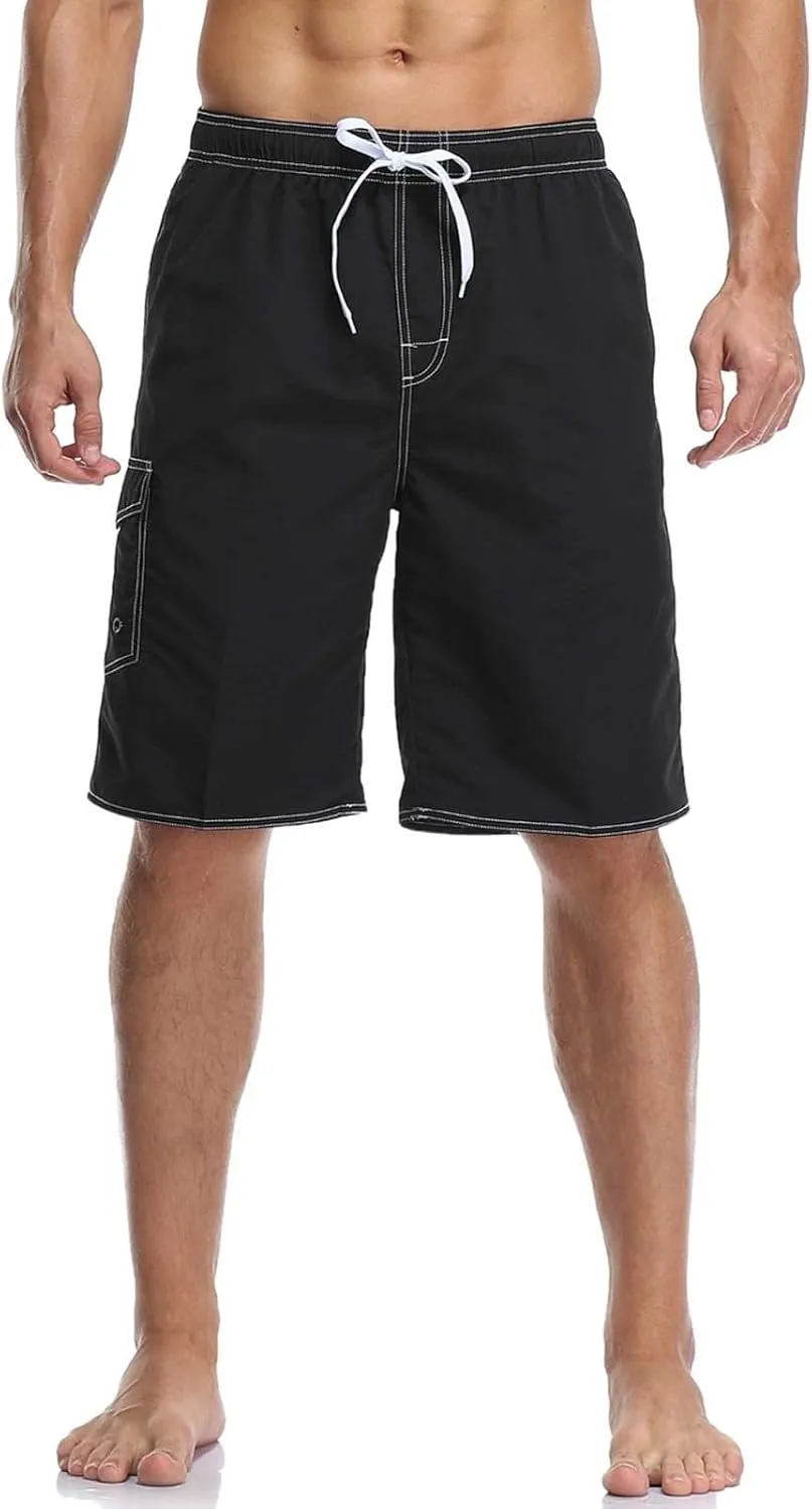Mens Cargo Shorts Athletic Workout Gym Jogger Shorts Casual Drawstring Elastic Waist Capri Pants with Multi Pocket