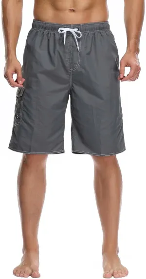 Mens Cargo Shorts Athletic Workout Gym Jogger Shorts Casual Drawstring Elastic Waist Capri Pants with Multi Pocket