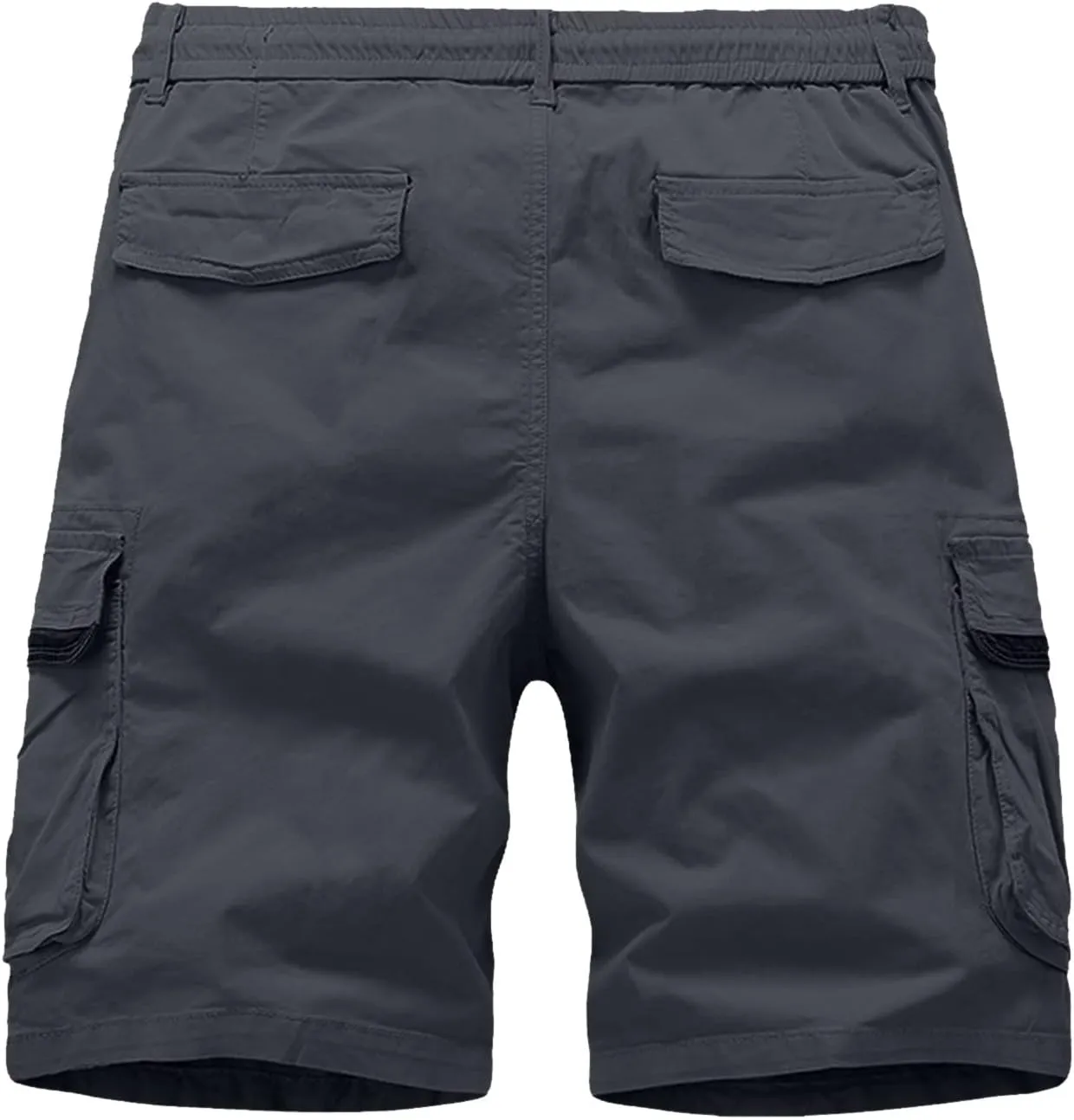 Mens Cargo Shorts Summer Beach Vacation Shorts Elastic Waist Outdoor Hiking Shorts Multi Pocket Cargo Pants