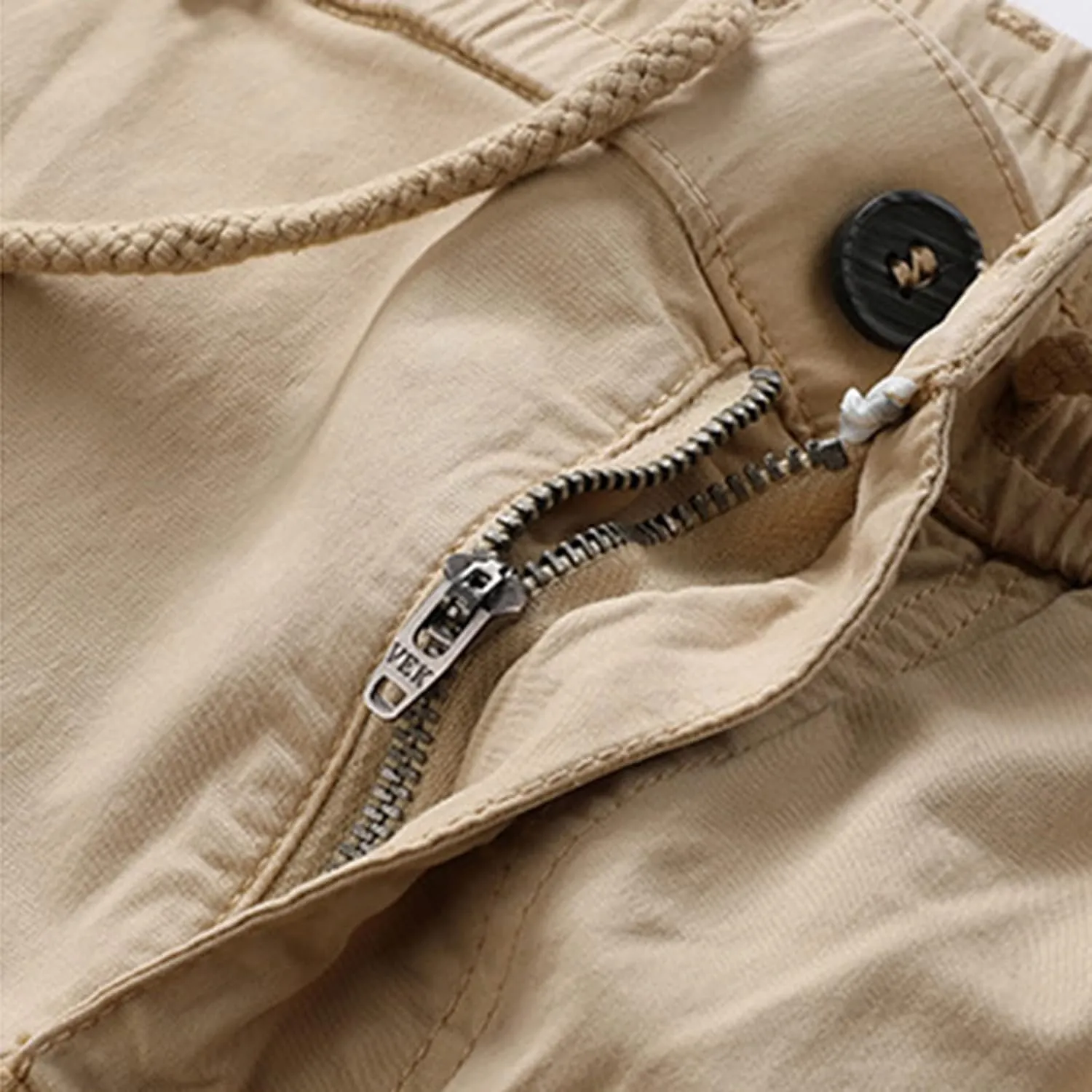 Mens Cargo Shorts Summer Beach Vacation Shorts Elastic Waist Outdoor Hiking Shorts Multi Pocket Cargo Pants
